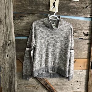 𝅺PINK Victoria's Secret Size Small Light Grey Cowl Neck Sweatshirt
